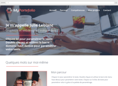 modèle de site de portefolio et cv