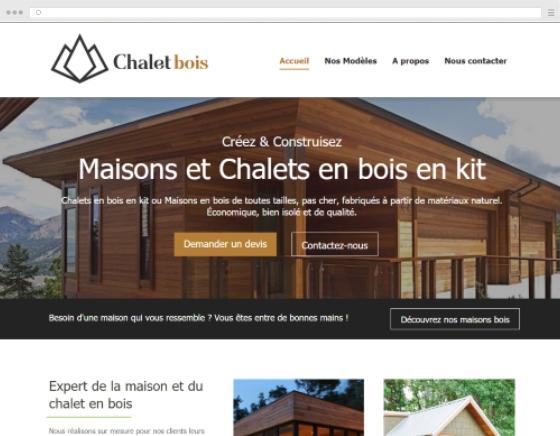 sito web design e creazione di chalet in legno